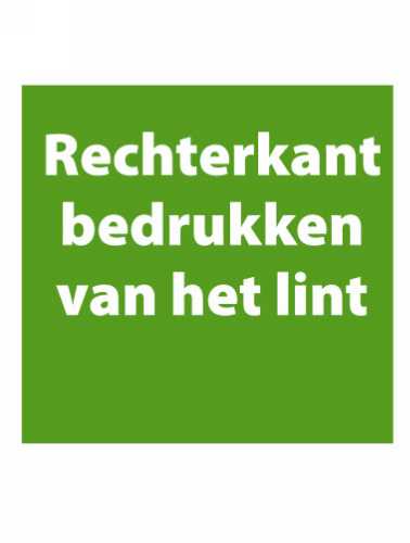 Rechterkant bedrukken van het lint