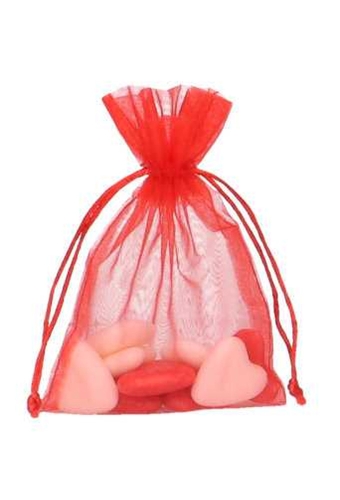 Organza zakjes Rood Medium 12x17cm 10stuks