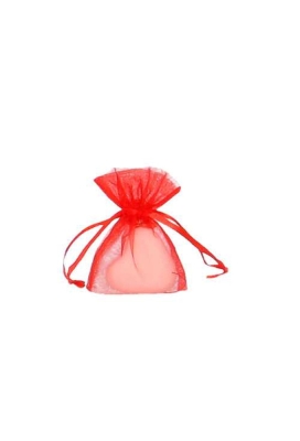 Organza zakjes Rood Super Mini 5x7.5cm 10stuks