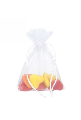 Organza zakjes Wit Medium 12x17cm 10stuks