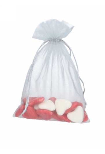Organza zakjes Zilver Groot 17x24cm 10stuks