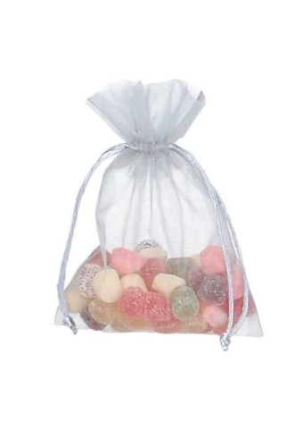 Organza zakjes Zilver Medium 12x17cm 10stuks