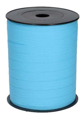 Paperlook Krullint Licht Blauw 10mm x 250 meter
