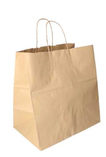 Papieren Draagtas Kassel Met Handvat Bio Kraft 32x20x33cm 25stuks OP IS OP
