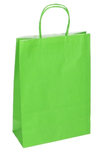 Papieren Draagtas Kassel Met Handvat Lime Groen A4 22x10x31cm 50stuks