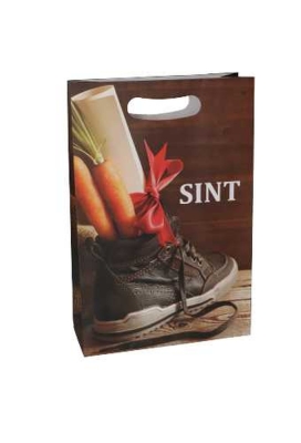 Papieren Sinttasjes Sint Gevulde Schoentje 32x12x45cm 120gr 10stuks
