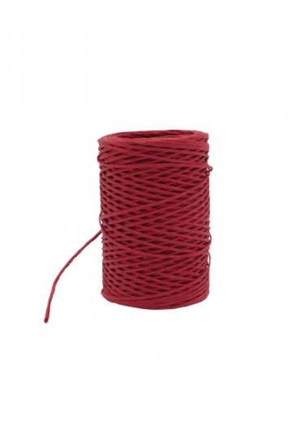 Papierkoord Met IJzerdraad Rood 2mm x 50meter