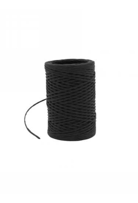 Papierkoord Met IJzerdraad Zwart 2mm x 50meter