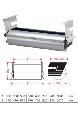 Papierrolhouder Ondertafel Inbouw Fabriano & Kartelmes 75cm breed