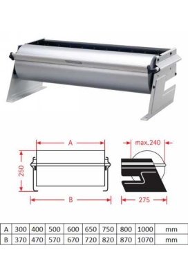 Papierrolhouder Staand Inbouw Fabriano & Kartelmes 65cm breed