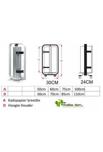 Papierrolhouder Verticaal Fabriano Met Glad Mes 60cm breed