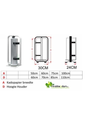 Papierrolhouder Verticaal Fabriano Met Glad Mes 60cm breed