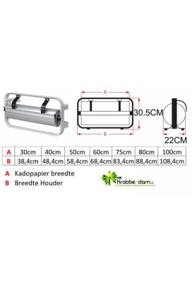 Papierrolhouder Wand Fabriano Kartelmes & Wandsteunen 30cm breed