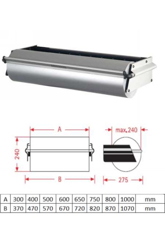 Papierrolhouder Wand Inbouw Fabriano & Kartelmes 100cm breed