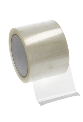 Plakband Transparant PP Acryl 28mu 75mm x 66meter  6stuks