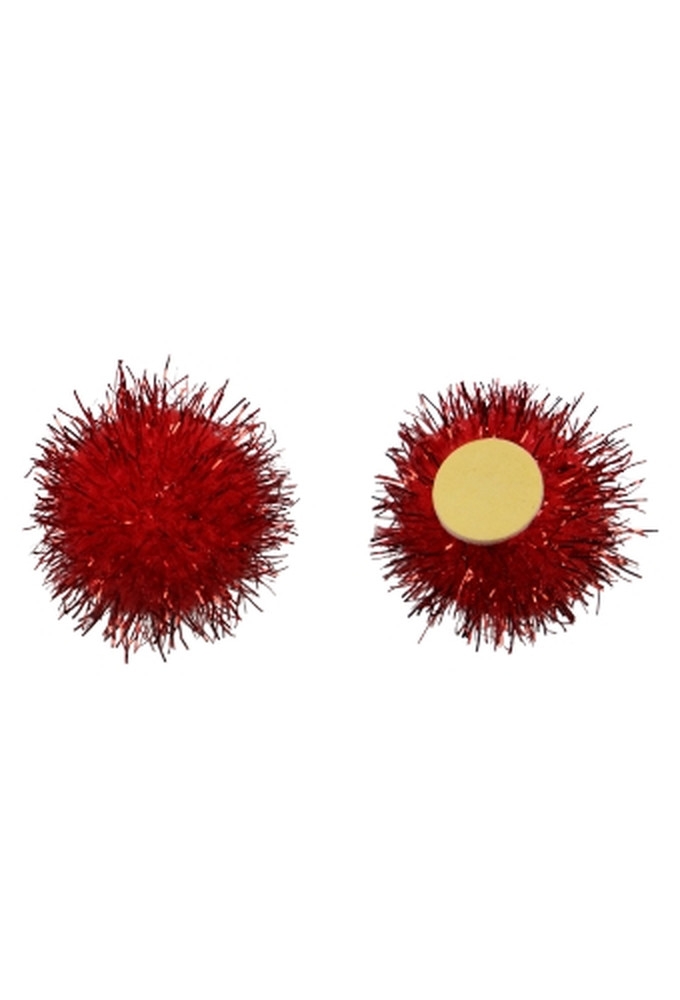 Pombows 25mm Rood met plakker 100stuks