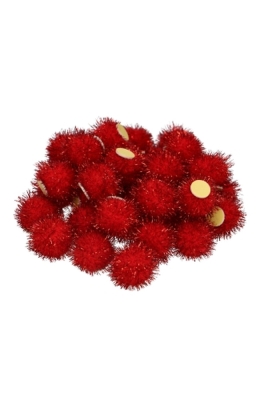 Pombows 25mm Rood met plakker 100stuks