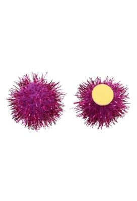 Pombows 25mm Roze & Lila met plakker 100stuks