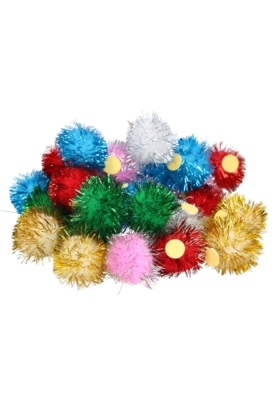 Pombows 25mm Uni Assortie Kleuren Met Plakker 100stuks
