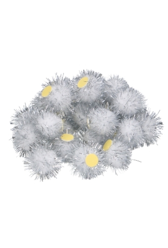 Pombows 25mm Zilver & Wit met plakker 100stuks