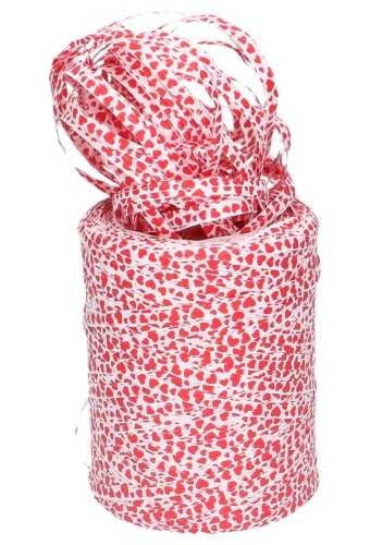 Raffia Linten Trend Rood Hearts 5mm x 200 meter
