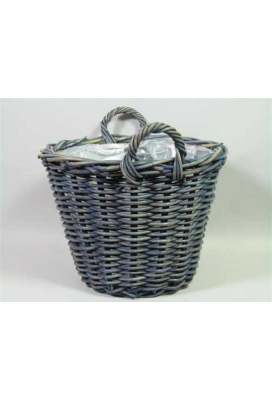 Rietenmanden Aardappelmand donkerblauw diam. 42x32cm 2stuks