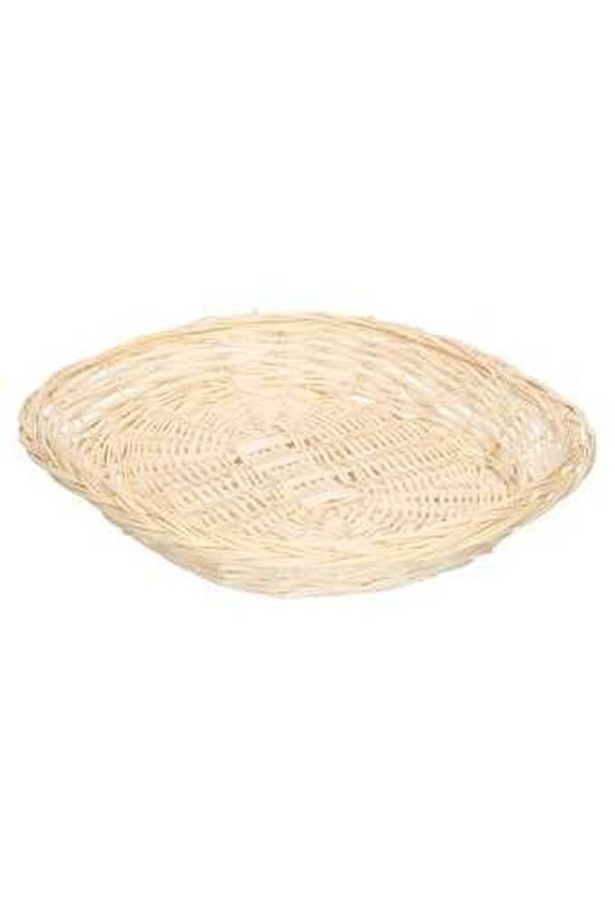 Rietenmanden Fruitmand witt. ovaal 36x30x6cm 10stuks