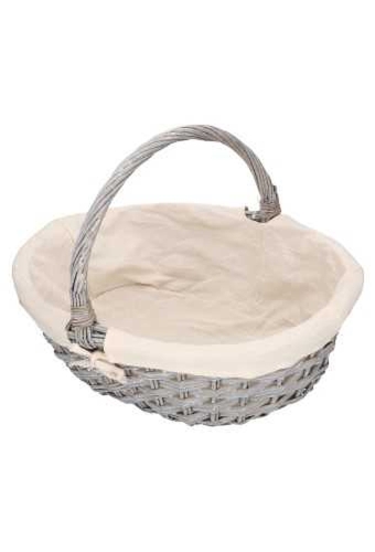 Rietenmanden Hengselmand Met Doek Grijs 50x39x17cm  4stuks