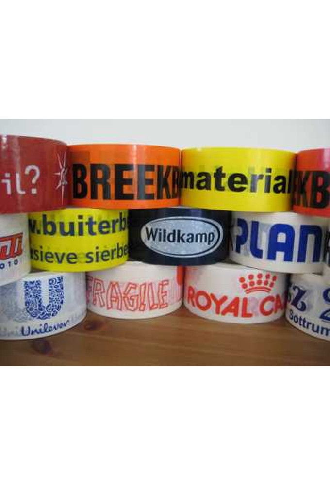 Rol Tape Bedrukken Met Uw Logo PVC 50 mm 66meter