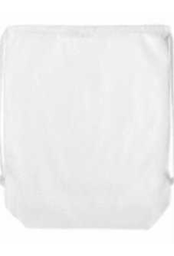 Rugtas Katoen Met Bodem 140gram Wit & Koord 37x11x48cm