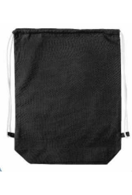 Rugtas Katoen Met Bodem 140gram Zwart & Koord 37x11x48cm