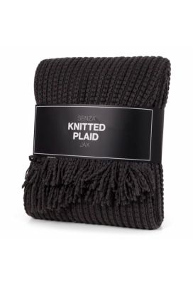 SENZA Knitted Plaid Jax Anthracite 1 stuk