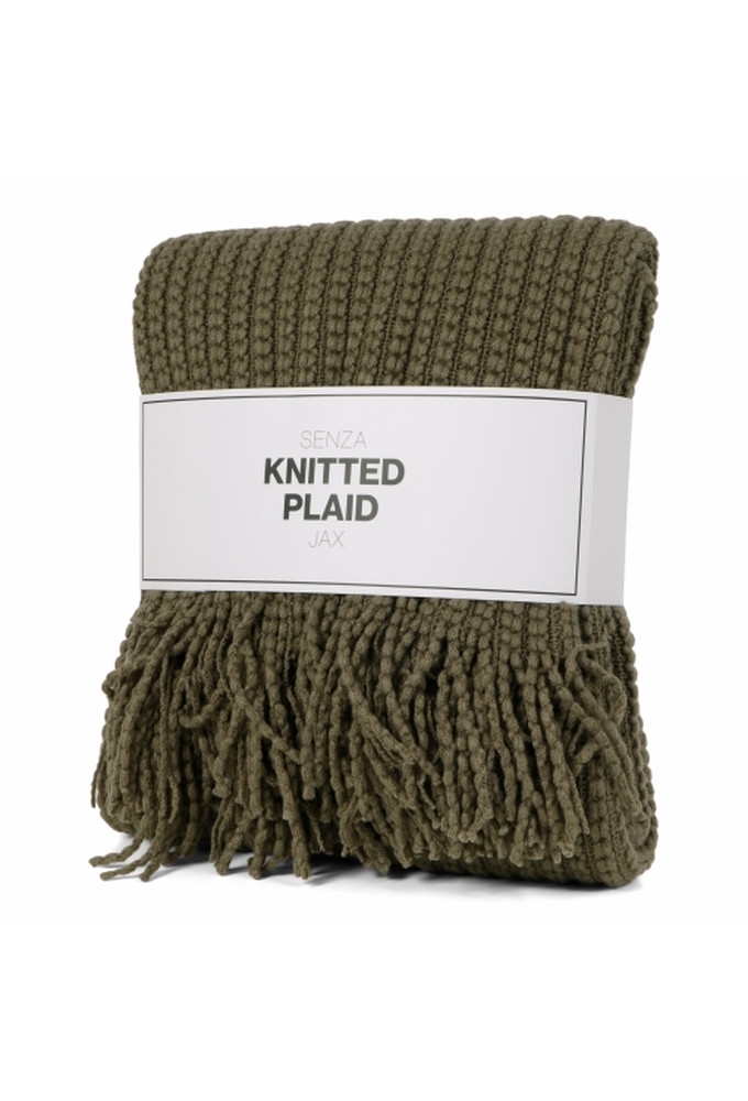 SENZA Knitted Plaid Jax Green 1 stuk