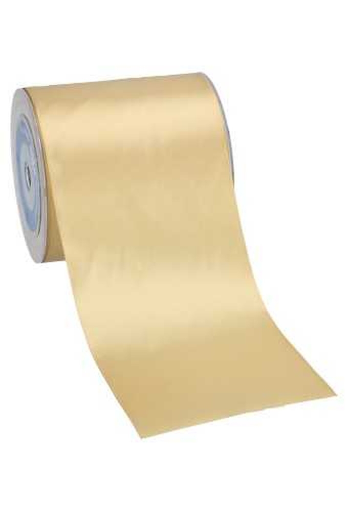 Satijn Lint Super Breed 100mm x 25 meter Goud