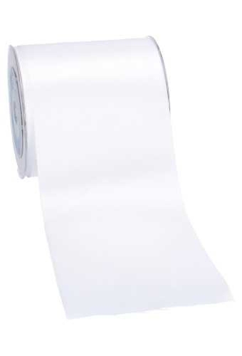 Satijn Lint Super Breed 100mm x 25 meter Wit