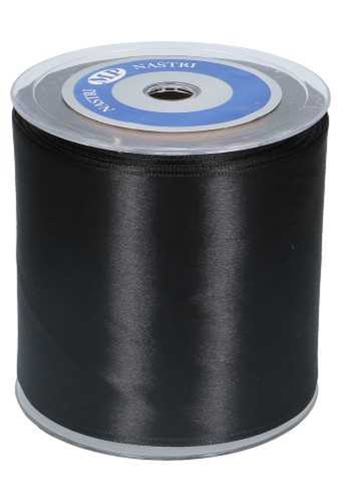 Satijn Lint Super Breed 100mm x 25 meter Zwart
