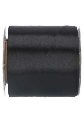 Satijn Lint Super Breed 100mm x 25 meter Zwart