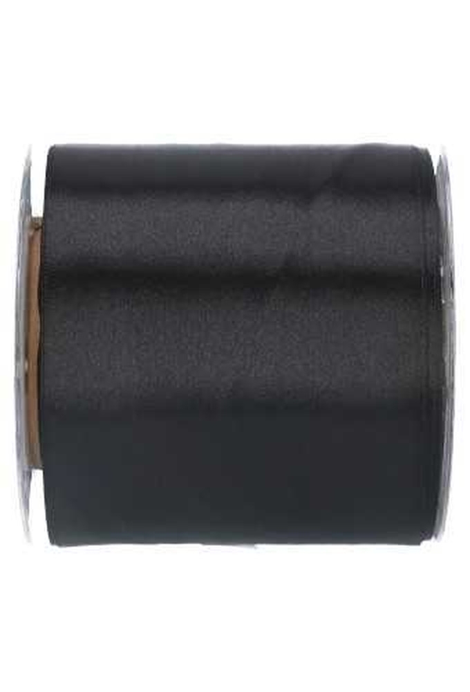 Satijn Lint Super Breed 100mm x 25 meter Zwart