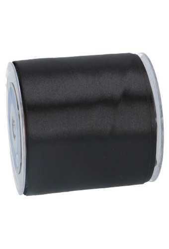 Satijn Lint Super Breed 100mm x 25 meter Zwart