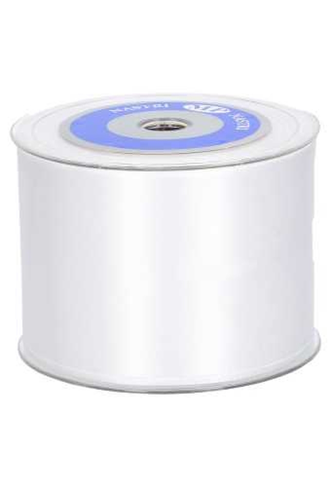 Satijn Lint Wit Extra Breed 70mm x 25 meter Wit