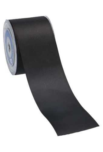 Satijn Lint Zwart Extra Breed 70mm x 25 meter