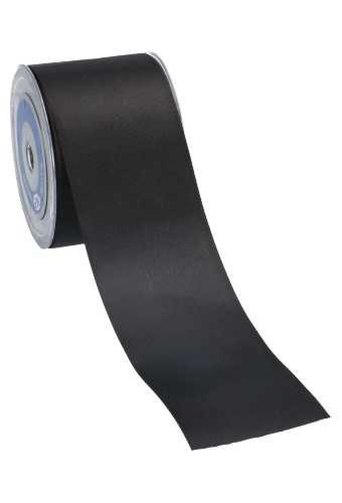 Satijn Lint Zwart Extra Breed 70mm x 25 meter