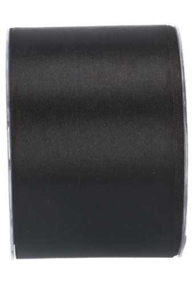 Satijn Lint Zwart Extra Breed 70mm x 25 meter