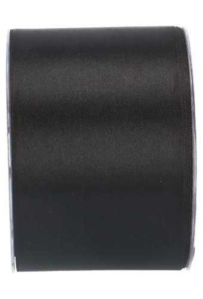 Satijn Lint Zwart Extra Breed 70mm x 25 meter