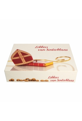 Sintdoos Boterletterdoos Lekker van Sinterklaas 28x21x6cm 45 stuks