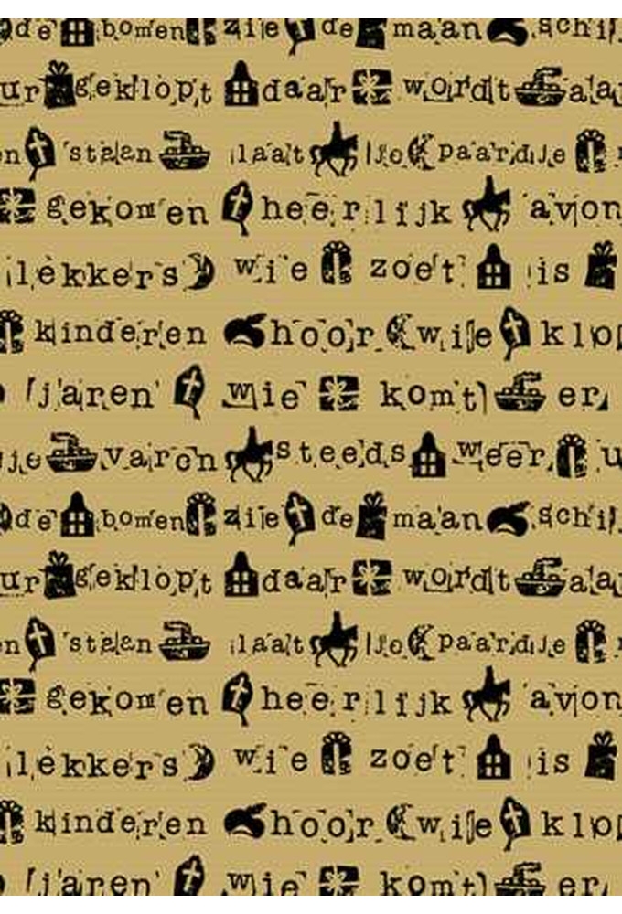 Sintpapier Bruin Kraft Sint Stempel Zwart 70cm x 125meter