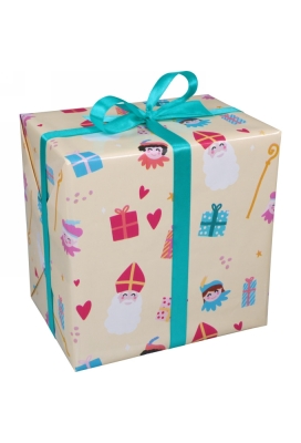 Sintpapier Gecoat Sinterklaas  Rood 50cm x 100meter 80gr OP IS OP