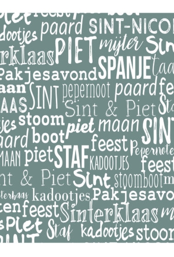 Sintpapier Trendy Sint Handlettering Stone 50cm x 125meter OP I SOP