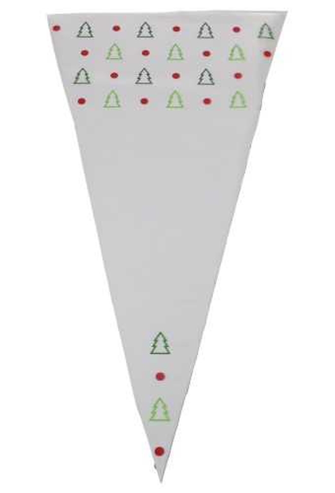Snoepzak & Puntzak Kerstmis Met Opdruk 18x37cm 250stuks