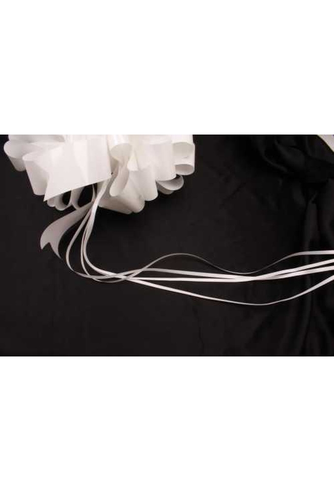 Strik Lak Wit Met Drie Dubbele Strik Doorsnee 25cm lint 5cm